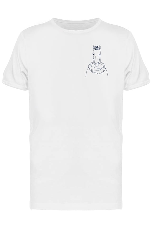 Hipster Horse Cool Sketch T-Shirt Men -Image by Shutterstock, Male Medium