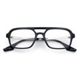 thumbnail image 1 of Hipster Hustler Pop Color Plastic Flat Top Racer Fashion Sunglasses Black - Clear, 1 of 8