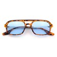 thumbnail image 1 of Hipster Hustler Pop Color Plastic Flat Top Racer Fashion Sunglasses Tortoise - Blue, 1 of 7