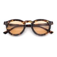 thumbnail image 1 of Hipster Keyhole Bridge Round Horn Rim Plastic Gentlemanly Sunglasses [Tortoise - Beige], 1 of 8
