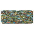 thumbnail image 1 of Hipster Kitchen Mat, Variety of Social MediDevices Drawnbstract Manner Computer Photos Smartphone, Plush Decorative Kitchen Mat with Non Slip Backing, 47" X 19", Multicolor, by Ambesonne, 1 of 1