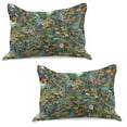 thumbnail image 1 of Hipster Knitted Quilt Pillowcover Set of 2, Variety of Social MediDevices Drawnbstract Manner Computer Photos Smartphone, Standard Queen Pillow Sham Bedroom, 30" x 20", Multicolor, by Ambesonne, 1 of 1