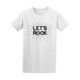 thumbnail image 1 of Hipster Let's Rock Lettering T-Shirt Men -Image by Shutterstock, Male 4X-Large, 1 of 2