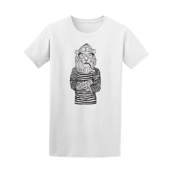 Hipster Lion Sailor Tee Men's -Image by Shutterstock