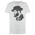 thumbnail image 1 of Hipster Man With Hat T-Shirt Men -Image by Shutterstock, Male XX-Large, 1 of 2