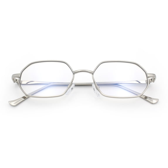 Hipster Metal Octagonal Double Bridge Blue Light Filtering Computer Glasses