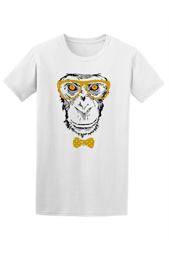 Hipster Monkey T-Shirt Men -Image by Shutterstock, Male Small