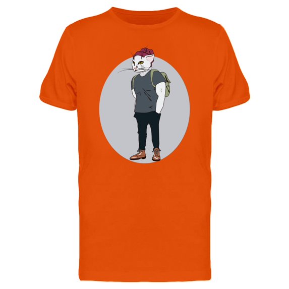 Hipster Muscular Cat Tee Men's -Image by Shutterstock