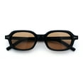 thumbnail image 1 of Hipster Narrow Oval Hustler Pop Color Lens Mid Temple Sunglasses Black - Brown, 1 of 8