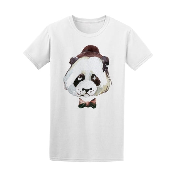 Hipster Panda In Watercolor Tee Men's -Image by Shutterstock
