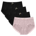 thumbnail image 1 of Hipster Panties Underwear Women Pack Tummy Control, Women's Lace Abdomen Mid-rise Waist And Hip Lift Comfortable Body Breathable Underwear Briefs, 1 of 3