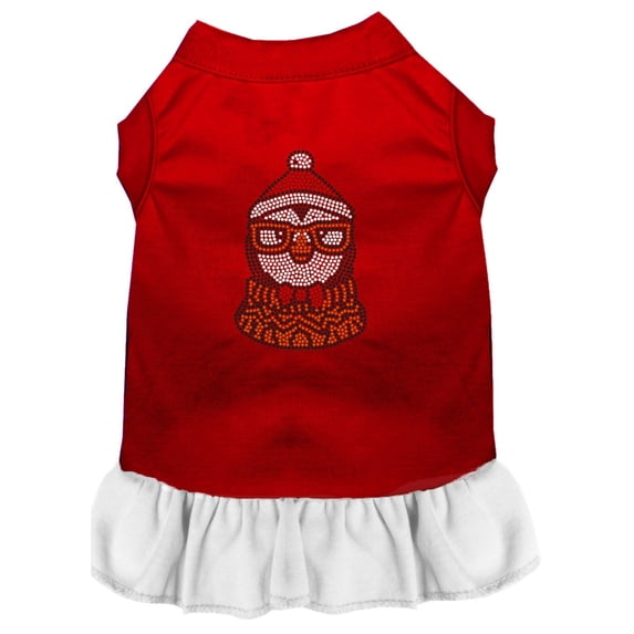 Christmas Pet Dog Cat Dress Rhinestone, "Hipster Penguin"