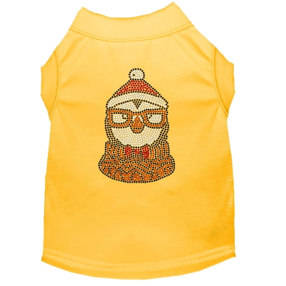 Christmas Pet Dog Cat Shirt Rhinestone, "Hipster Penguin"