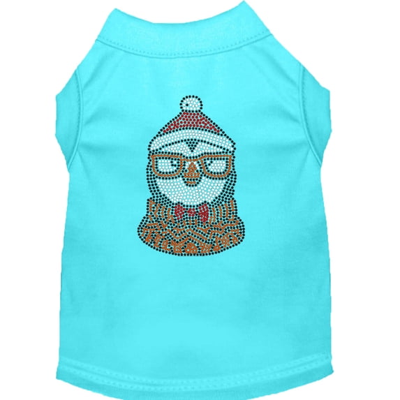 Christmas Pet Dog Cat Shirt Rhinestone, "Hipster Penguin"