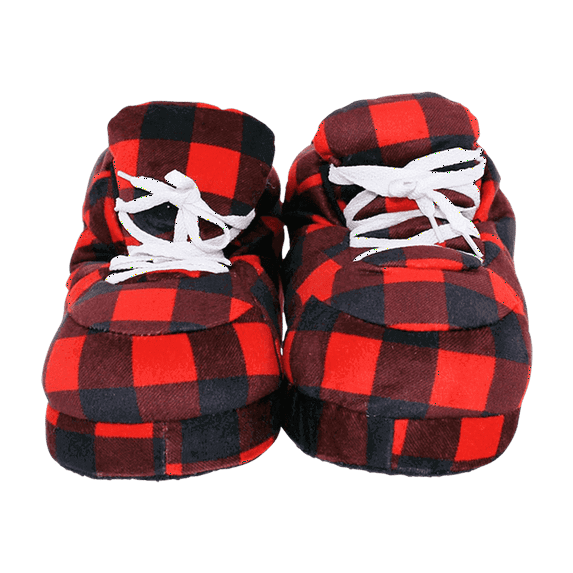 Hipster Plaid Slippers - Large