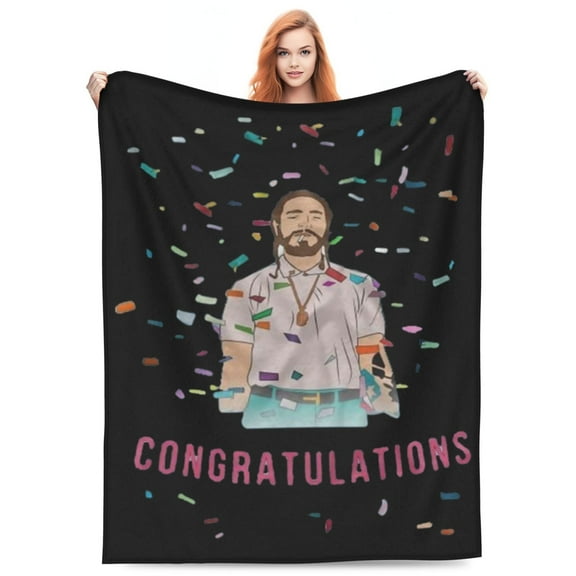 Hipster Post Malone Flannel Blanket Funny Ultra-Soft Micro Warm Throw Blanket Fleece Blanket Interesting Gift 40"X30"