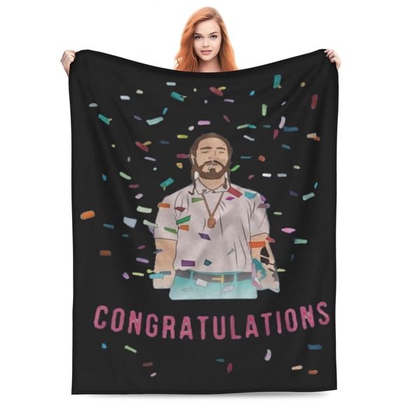 Hipster Post Malone Flannel Blanket Funny Ultra-Soft Micro Warm Throw Blanket Fleece Blanket Interesting Gift 50"X40"