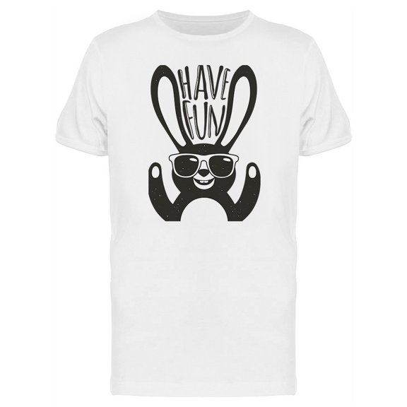 Hipster Rabbit Fun Sunglasses T-Shirt Men -Image by Shutterstock, Male Medium
