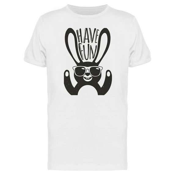 Hipster Rabbit Fun Sunglasses T-Shirt Men -Image by Shutterstock, Male Medium