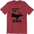 thumbnail image 1 of Hipster Respect The Beard Bearded Dragon Funny Father's Day Gift Dad Husband T-Shirt, 1 of 4