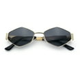 thumbnail image 1 of Hipster Retro Classic Diamond Shape Metal Rim Hustler Sunglasses Gold - Black, 1 of 8