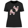 thumbnail image 1 of Hipster Retro Roller Skates  T-Shirt Women -Image by Shutterstock, Female Small, 1 of 2