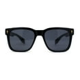 thumbnail image 1 of Hipster Retro Vintage Style Fashion Rectangle Horn Rim Sunglasses All Black, 1 of 4