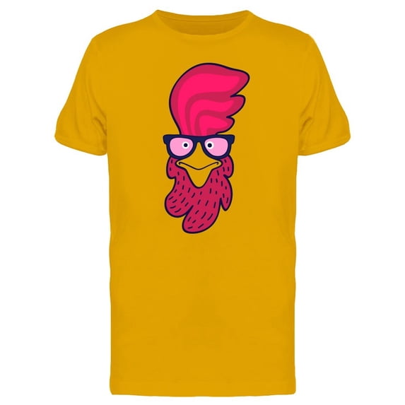 Hipster Rooster With Glasses Tee Men's -Image by Shutterstock