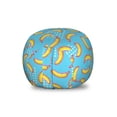 thumbnail image 1 of Hipster Storage Toy Bag Chair, Exotic Bananas with Abstract Memphis Pop Art Polka Dots Zine Culture, Stuffed Animal Organizer Washable Bag, Large Size, Sky Blue Fuchsia Mustard, by Ambesonne, 1 of 3