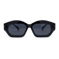 thumbnail image 1 of Hipster Vintage Style Rectangular Lip Stick Shape Hinge Plastic Sunglasses All Black, 1 of 4