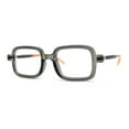 thumbnail image 1 of Hipster Vintage Styling Rod Arm Narrow Rectangle Sunglasses Slate Clear, 1 of 4