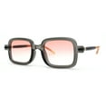 thumbnail image 1 of Hipster Vintage Styling Rod Arm Narrow Rectangle Sunglasses Slate Pink, 1 of 4
