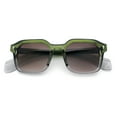 thumbnail image 1 of Hipster Vintage Vibe Classy Rectangle Bevel Thick Horn Rim Plastic Sunglasses Green Clear - Brown, 1 of 1