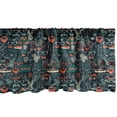 thumbnail image 1 of Hipster Window Valance, Caribou Reindeer Antlers Plaid Hat Bow Tie Moustache Bike Print, Curtain Valance for Kitchen Bedroom with Rod Pocket, 54" X 18", Multicolor, by Ambesonne, 1 of 3