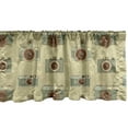 thumbnail image 1 of Hipster Window Valance Pack of 2, Old Style Cameras on a Grungy Background Antique Retro Equipment, Rod Pocket Curtain Valances for Kitchen Bedroom, 54" X 18", Reseda Green Sand Brown, by Ambesonne, 1 of 4