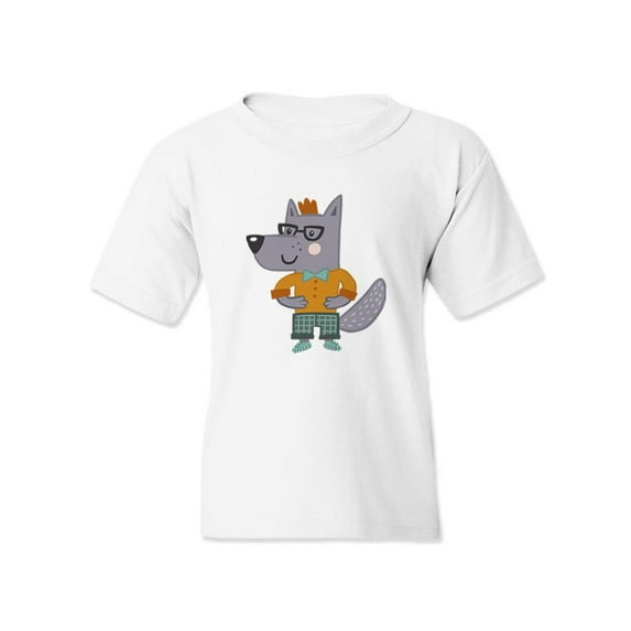 Hipster Wolf T-Shirt Juniors -Image by Shutterstock, x-Small