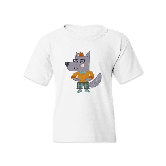 Hipster Wolf T-Shirt Juniors -Image by Shutterstock, x-Small