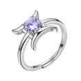 thumbnail image 1 of Hipunk Gemini Ring June Alexandrite Birthstone Ring Zodiac Jewelry 925 Sterling Silver Women Birthday Chirstmas Gifts, 1 of 8