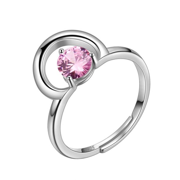 Hipunk Libra Ring October Tourmaline Birthstone Ring Zodiac