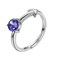 thumbnail image 1 of Hipunk Sagittarius Ring December Tanzanite Birthstone Ring Zodiac Jewelry 925 Sterling Silver Women Birthday Chirstmas Gifts, 1 of 8