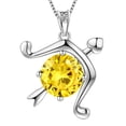 thumbnail image 1 of Hipunk Zodiac Sagittarius Necklace November Birthstone Necklace Citrine Pendant 925 Sterling Silver Jewelry Christmas Birthday Gifts for Women, 1 of 9