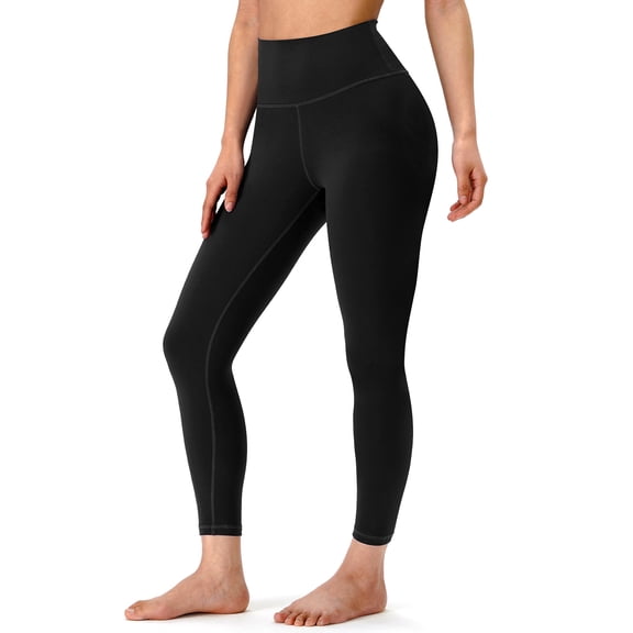 Hipuroga High Waisted Leggings 25" Soft Lounge Yoga Pants for Women High-Stretch for Workout Running Black M