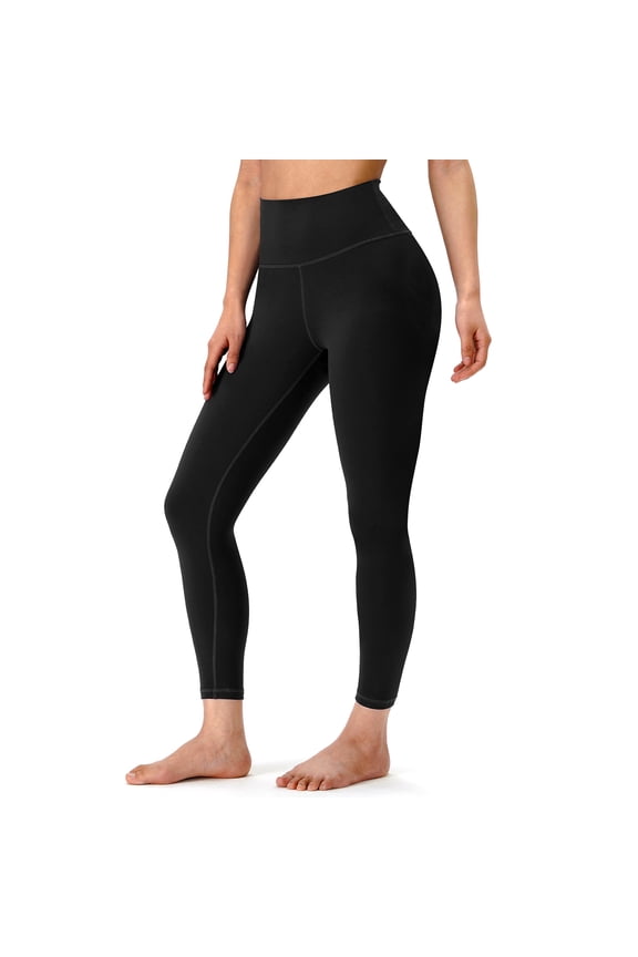 High Waisted Leggings 25" Soft Lounge Yoga Pants for Women High-Stretch for Workout Running Black M