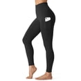 thumbnail image 1 of Hipuroga Thick High Waisted Yoga Pants for Women with Pockets Tummy Control Leggings for Athletic Workout Running Black M, 1 of 6