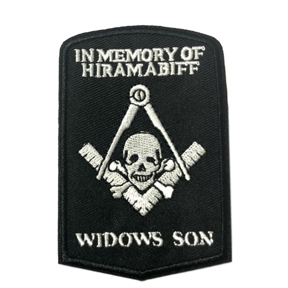 Hiram Abiff Mason Compass Embroidered Patch Iron/Sew-On Applique Freemasonry