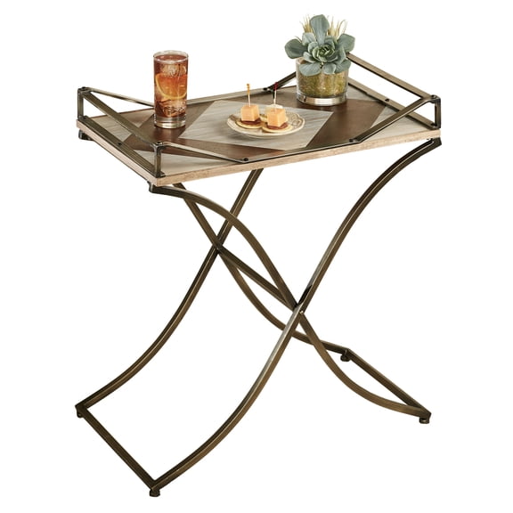 Hiram Modern Serving Tray Table Bronze