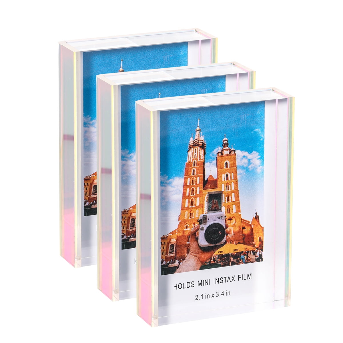 Hirchor Instax Mini Acrylic Picture Frames 2x3 - Style, Size Compatible ...