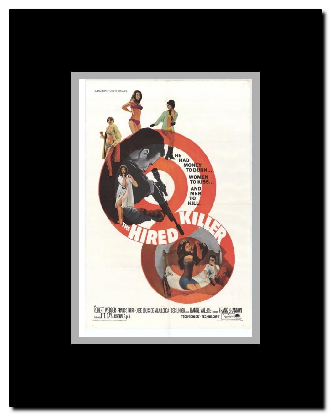 Hired Killer Framed Movie Poster