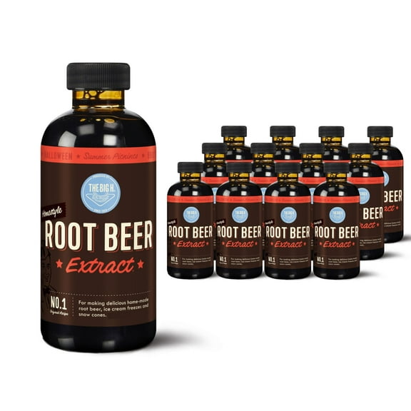 Hires Big H Root Beer Extract, Root Beer Soda and Dessert Syrup, 4 Fl Oz (Pack of 12)