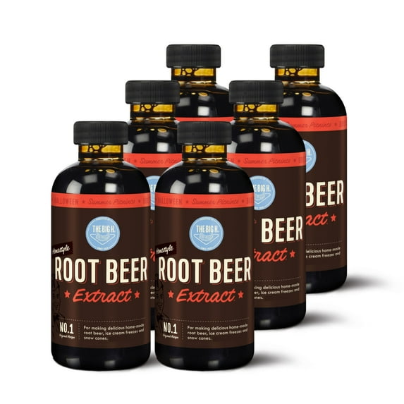 Hires Big H Root Beer Extract, Root Beer Soda and Dessert Syrup, 4 Fl Oz (Pack of 6)